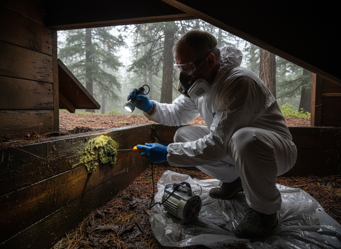 Checking for Mold After Heavy Rains in the San Bernardino Mountains