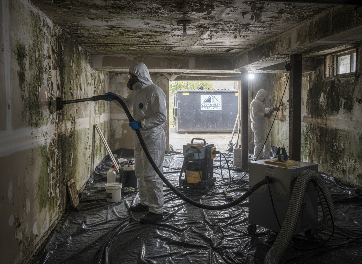 Water Damage Mold Remediation in Cedar Glen, CA